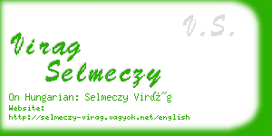 virag selmeczy business card